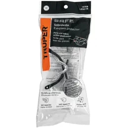 Lentes de Seguridad Sobrelente, 100% Policarbonato con UV Antirayadura, LESO-TR 14308 Truper Truper-Lentes de Seguridad Sobrelen