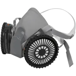 Respirador Profesional con Cartuchos Pintura y Pestecidas Media Cara, Banda Elastica, KIT-REP-PP 13731 Truper Truper-Respirador 