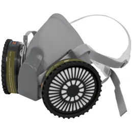Respirador Profesional con Cartuchos Incluido Multi-Gas Media Cara, Banda Elastica, KIT-RES-MU 13730 Truper Truper-Respirador Pr