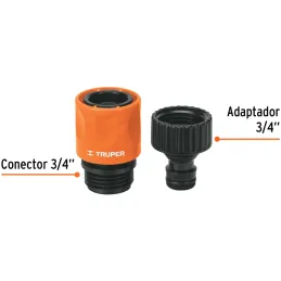 Conector Sistema Click de Conexion Rapida RMacho 3/4" Automatica Truper 12724 Truper-Conector Sistema Click de Conexion Rapida R