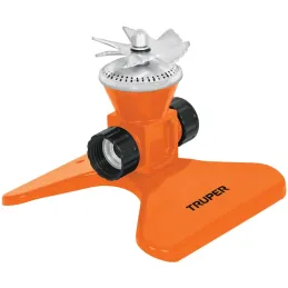 Aspersor base de Acero con Aspas Giratorias 3/4", Alcance 4.25m, conexion en serie, Area 360, 50 PSI, ASP-50 10329 Truper Truper