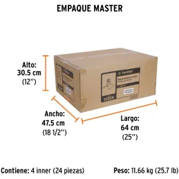 Aspersor base de Acero con Aspas Giratorias 3/4", Alcance 4.25m, conexion en serie, Area 360, 50 PSI, ASP-50 10329 Truper Truper