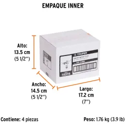 Aspersor Agricola 3/4", Alcance 15m, Area 360, 90 PSI, ASP-3/4BR 10316 Truper Truper-Aspersor Agricola 3/4", Alcance 15m, Area 3