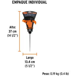 Aspersor Plastico 2 via 3/4", Estaca 21cm, Alcance 8.5m, Area 360, 50 PSI, Para conexion en Serie, ASP-P11X 10339 Truper Truper-