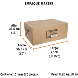 Aspersor Plastico 2 via 3/4", Estaca 21cm, Alcance 8.5m, Area 360, 50 PSI, Para conexion en Serie, ASP-P11X 10339 Truper Truper-