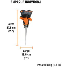 Aspersor Plastico 1 via 3/4", Estaca 21cm, Alcance 8.5m, Area 360, 50 PSI, ASP-P11 10336 Truper Truper-Aspersor Plastico 1 via 3
