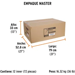 Aspersor Plastico 1 via 3/4", Estaca 21cm, Alcance 8.5m, Area 360, 50 PSI, ASP-P11 10336 Truper Truper-Aspersor Plastico 1 via 3