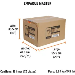 Aspersor Plastico Entrada 1/2" Solo Cabeza Alcance 8.5m, Area 360, 50 PSI, ASP-P 10333 Truper Truper-Aspersor Plastico Entrada 1