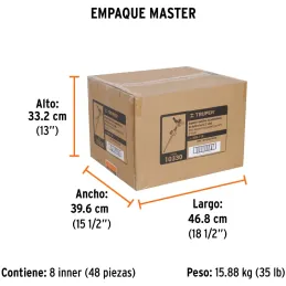 Aspersor Metalico 2 Vias 3/4", Estaca 21cm, Alcance 10.4m, Area 360, 50 PSI, Para conexion en serie, DOS-11X 10330 Truper Truper
