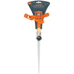 Aspersor Metalico 1 Via 3/4", Estaca 21cm, Alcance 10.4m, Area 360, 50 PSI, DOS-11 10327 Truper Truper-Aspersor Metalico 1 Via 3