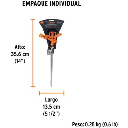 Aspersor Metalico 1 Via 3/4", Estaca 21cm, Alcance 10.4m, Area 360, 50 PSI, DOS-11 10327 Truper Truper-Aspersor Metalico 1 Via 3