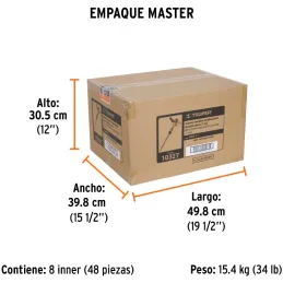 Aspersor Metalico 1 Via 3/4", Estaca 21cm, Alcance 10.4m, Area 360, 50 PSI, DOS-11 10327 Truper Truper-Aspersor Metalico 1 Via 3