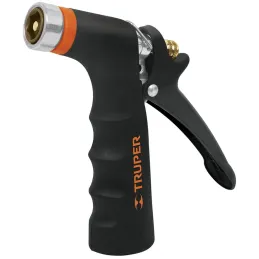 Pistola de Riego 2 Funciones Metalica Resorte inoxidable, Clip par Flujo continuo, PR-201 18475 Truper Truper-Pistola de Riego 2