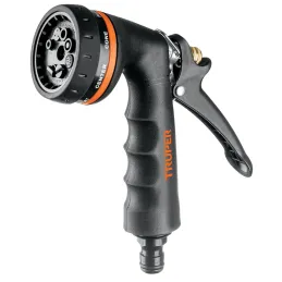 Pistola de Riego 8 Funciones Metalica Resorte inoxidable, Clip par Flujo continuo, PR-208 18477 Truper Truper-Pistola de Riego 8