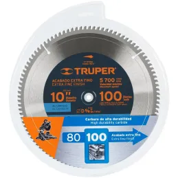 Discos Sierra para Aluminio 10" Centro 5/8", 100 Dientes de carburo de tungsteno, ST-10100A 18313 Truper Truper-Discos Sierra pa