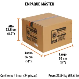 Piedra para Esmeril 152 x25.4x25.4mm Grano 60, Incluye Adaptador, Oxido de Silicio, PIES-6160T 16407 Truper Truper-Piedra para E