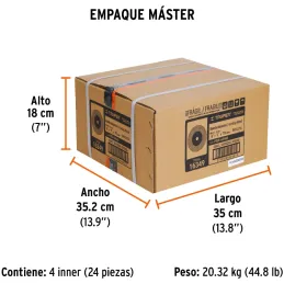 Piedra para Esmeril 152 x19x25.4mm Grano 60, Incluye Adaptador, Oxido de Aluminio, PIES-63460 16349 Truper Truper-Piedra para Es