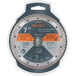 Discos Diamantados 7" 2.8mm Turbo Uso General Truper 12981 Truper-Discos Diamantados 7" 2.8mm Turbo Uso General Truper 12981 Rin