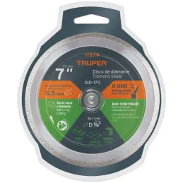 Discos Diamantados 7" continuos Fino, 2.2mm, DDT-804C 11579 Truper Truper-Discos Diamantados 7" continuos Fino, 2.2mm, DDT-804C 