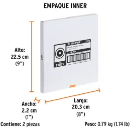 Discos Diamantados 7" continuos Fino, 2.2mm, DDT-804C 11579 Truper Truper-Discos Diamantados 7" continuos Fino, 2.2mm, DDT-804C 