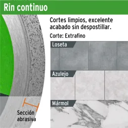 Discos Diamantados 4" continuos Fino 1.6mm, DDT-802C 11578 Truper Truper-Discos Diamantados 4" continuos Fino 1.6mm, DDT-802C 11