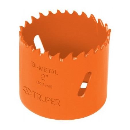 Sierra de copa Bimetalicas 2" o 50.8mm, dientes de acero alta velocidad, Para metal y Madera, COBI-2 18097 Truper
