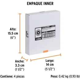 Discos Diamantados 4" continuos Fino 1.6mm, DDT-802C 11578 Truper Truper-Discos Diamantados 4" continuos Fino 1.6mm, DDT-802C 11
