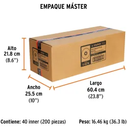 Discos Flap Discs Laminado 4-1/2" G60 Lija de Zirconia, DLT-1717 11674 Truper Truper-Discos Flap Discs Laminado 4-1/2" G60 Lija 