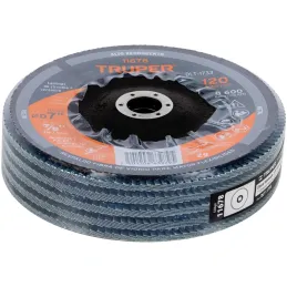 Discos Flap Discs Laminado 7" G120 Lija de Zirconia, DLT-1733 11678 Truper Truper-Discos Flap Discs Laminado 7" G120 Lija de Zir