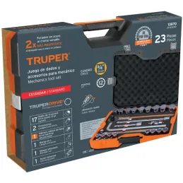 Juegos de Herramientas 23 Piezas STD E3/4 MP Truper 13970 Truper-Juegos de Herramientas 23 Piezas STD E3/4 MP Truper 13970 Dados