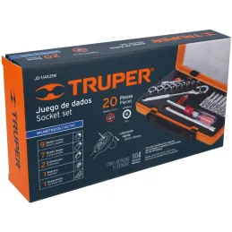 Juegos de Herramientas 20 piezas MM E1/4 EM Truper 13981 Truper-Juegos de Herramientas 20 piezas MM E1/4 EM Truper 13981 Dados e