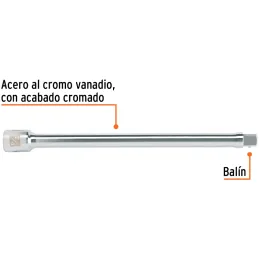 Extensiones, encastre 3/4" Diametro 25.4 mm Largo 16", en acero al cromo vanadio, E-5663 13906 Truper Truper-Extensiones, encast