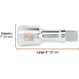 Extensiones, encastre 3/4" Diametro 25.4 mm Largo 4", en acero al cromo vanadio, E-5660 13902 Truper Truper-Extensiones, encastr