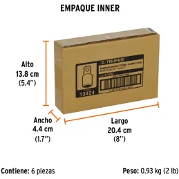 Adaptador Encastre 3/4" Hembra x1/2" Macho CrVanadio Truper 13424 Truper-Adaptador Encastre 3/4" Hembra x1/2" Macho CrVanadio Tr