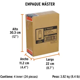 Adaptador Encastre 3/4" Hembra x1/2" Macho CrVanadio Truper 13424 Truper-Adaptador Encastre 3/4" Hembra x1/2" Macho CrVanadio Tr