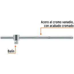 Palanca corrediza, Encastre 3/4" Largo 18", en acero al cromo vanadio, C-5685 13912 Truper Truper-Palanca corrediza, Encastre 3/