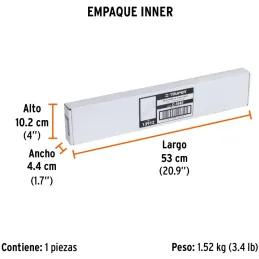 Palanca corrediza, Encastre 3/4" Largo 18", en acero al cromo vanadio, C-5685 13912 Truper Truper-Palanca corrediza, Encastre 3/