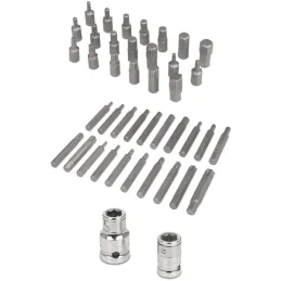 Juegos de 42 Piezas Bristol Allen Torx Hexagonales L30-75mm E1/2-3/8 EM Truper 17809 Truper-Juegos de 42 Piezas Bristol Allen To