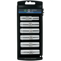 Juego de dados 6 Piezas tubulares Milimetrico, Encastre 1/2", acero al cromo vanadio, JD-1/2X6LM 14175 Truper Truper-Juego de da