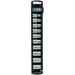 Juego de dados 10 Piezas cortos Milimetrico, Encastre 1/2", acero al cromo vanadio, JD-1/2X10M 14177 Truper Truper-Juego de dado