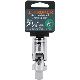Cardan, Encastre 1/2" Largo 2 1/4", en acero al cromo vanadio, N-5470 13428 Truper Truper-Cardan, Encastre 1/2" Largo 2 1/4", en