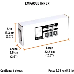 Palanca Corrediza de encastre 1/2" Largo 10", en Acero al cromo vanadio, C-5285 13432 Truper Truper-Palanca Corrediza de encastr