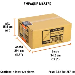 Palanca Corrediza de encastre 1/2" Largo 10", en Acero al cromo vanadio, C-5285 13432 Truper Truper-Palanca Corrediza de encastr