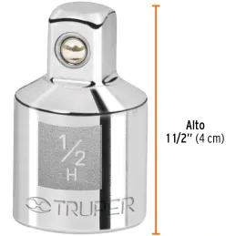 Adaptador Encastre 1/2" Hembra x3/8" Macho CrVanadio Truper 13422 Truper-Adaptador Encastre 1/2" Hembra x3/8" Macho CrVanadio Tr