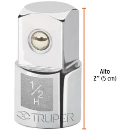 Adaptador Encastre 1/2" Hembra x3/4" Macho CrVanadio Truper 13426 Truper-Adaptador Encastre 1/2" Hembra x3/4" Macho CrVanadio Tr