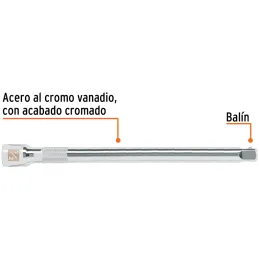 Extension, Encastre 1/2", Diametro 17 mm Largo 10", acero al cromo vanadio, E-5463 13418 Truper Truper-Extension, Encastre 1/2",
