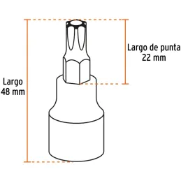 Juego de dados Punta Torx 10 Piezas, encastre 3/8", en acero al cromo vanadio con estuche metalico, JPT-3/8X10 13976 Truper Trup