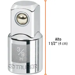 Adaptador Encastre 3/8" Hembra x1/2" Macho CrVanadio Truper 13420 Truper-Adaptador Encastre 3/8" Hembra x1/2" Macho CrVanadio Tr