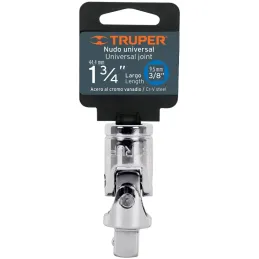 Cardan, encastre 3/8" Largo 1 3/4", giros hasta 65 grados, para lugares de difil acceso, N-5270 13669 Truper Truper-Cardan, enca