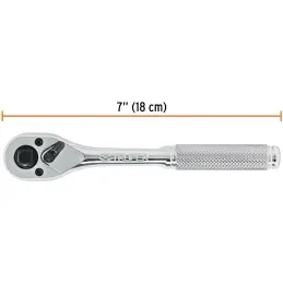 Ratchet Triple encastre 1/4" 3/8" 1/2" Largo 7", en acero al cromo vanadio, M-4812 13649 Truper Truper-Ratchet Triple encastre 1